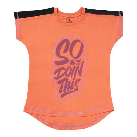 The Nest Winter Generic Girls Baggy T-Shirt, Orange, 12840