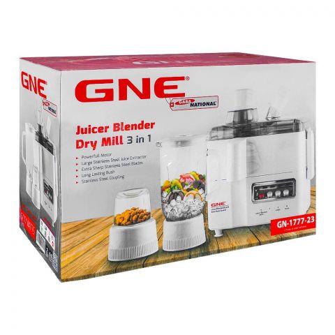 Gaba National 3-In-1 Juicer/Blender/Dry Mill, 500W, GN-1777/23
