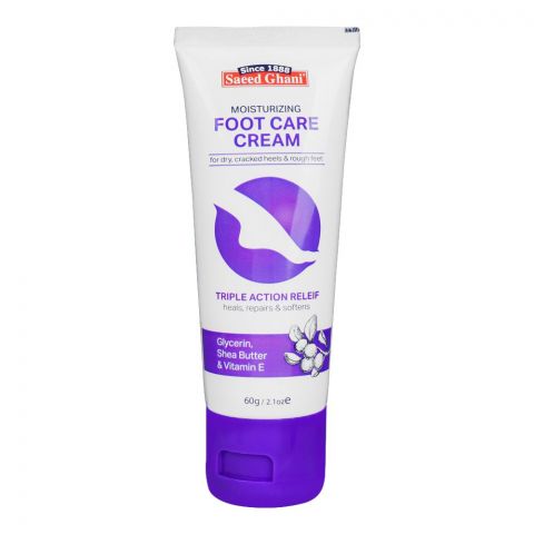 Saeed Ghani Moisturizing Foot Care Cream, For Dry/Cracked Heels & Rough Feet, 60g