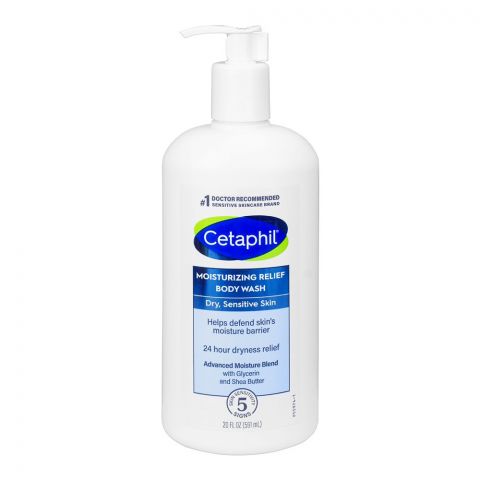 Cetaphil Moisturizing Relief Skin Body Wash, For Dry/Sensitive, 591ml