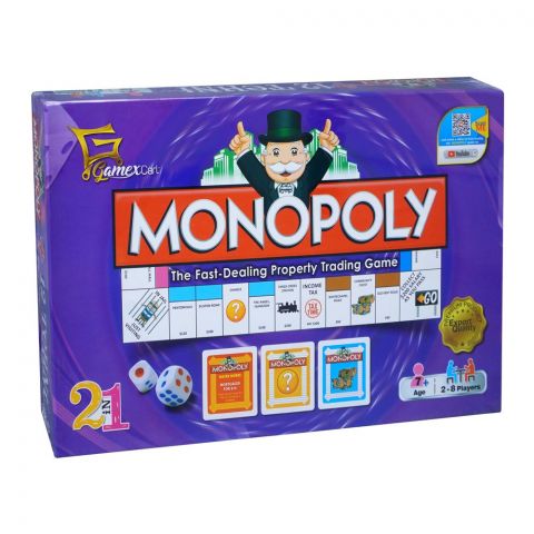 Gamex Cart 2-In-1 Monopoly Board Game, For 7+ Years, 418-7201
