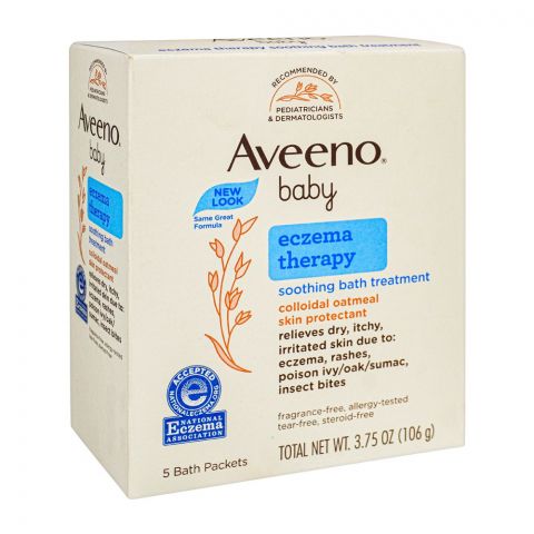 Aveeno Baby Eczema Therapy Soothing Bath Treatment, Fragrance-Free, 106g