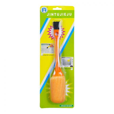 Computer Clean Brush Double Sided, Orange