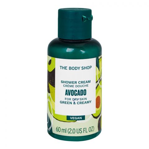The Body Shop Avocado Green & Creamy Vegan Shower Cream, 60ml