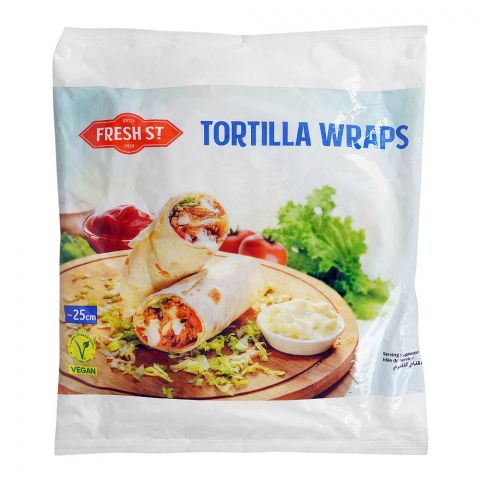 Fresh Street Tortilla Wraps 25cm, 1.08 KG, 18-Pack