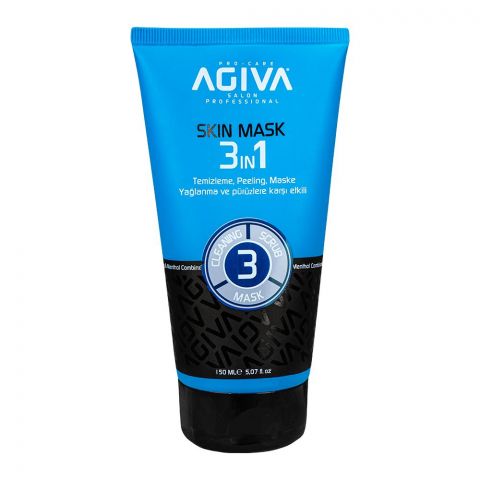 Agiva Professional 3-In-1 Cleansing/Scrub/Skin Mask, 150ml