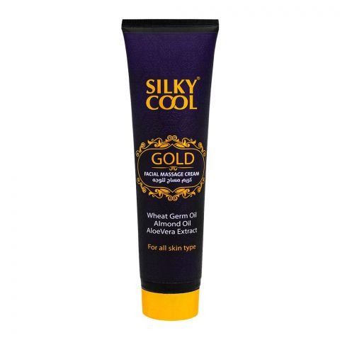 Silky Cool Gold Facial Massage Cream, For All Skin Types, 140ml