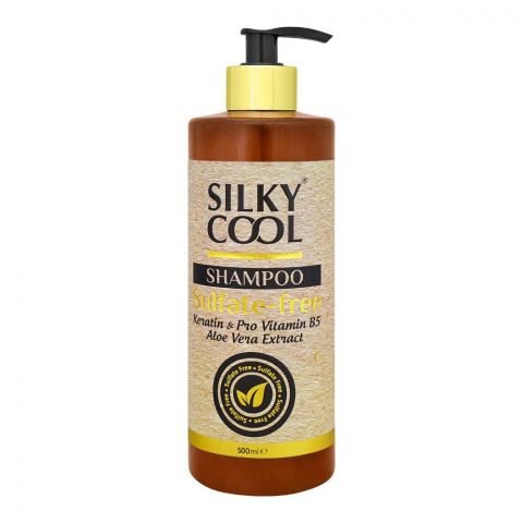 Silky Cool Keratin & Pro-Vitamin B5 Sulfate Free Shampoo, 500ml