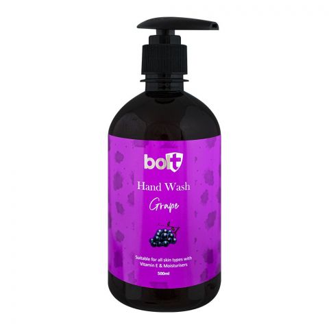 Bolt Grape Hand Wash, For All Skin Types, 500ml