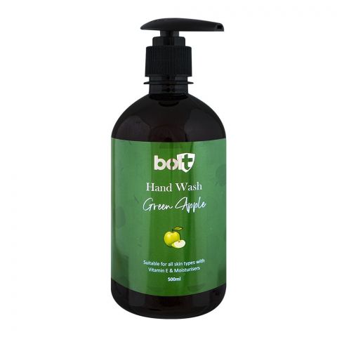 Bolt Green Apple Hand Wash, For All Skin Types, 500ml