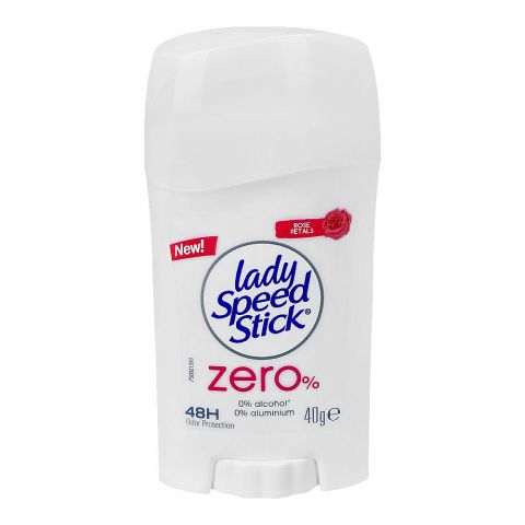 Lady Speed Stick Zero% Rose Petals Deodorant, For Women, 40g