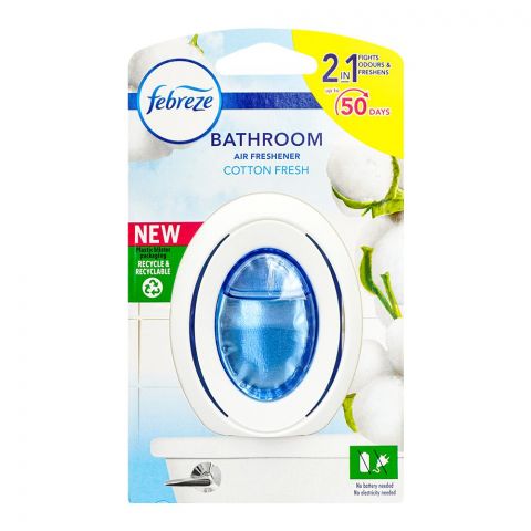 Febreze Bathroom Air Freshener, Cotton Fresh, 7.5ml