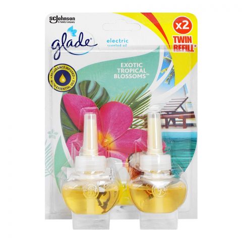 Glade Exotic Tropical Blossoms Electric Scented Oil Twin Refill, 2 x 20ml