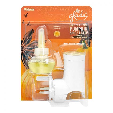 Glade Pumpkin Spice Latte Electric Scented Oil Refill With Machine, 20ml