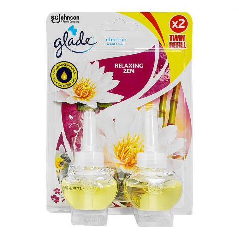 Glade Relaxing Zen Electric Scented Oil Twin Refill, 2 x 20ml