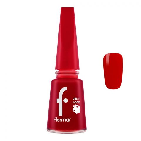 Flormar Jelly Look Nail Enamel, JL23 Stunning Red, 11ml