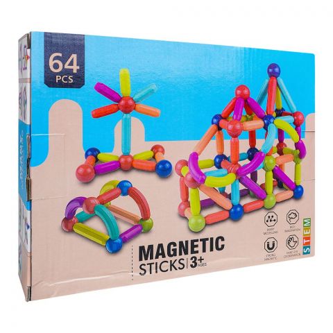 Style Toys Magnetic Sticks, 64-Pack, For 3+ Years, 5498-1846