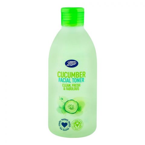 Boots Clean Fresh & Fabulous Cucumber Facial Toner, For All Skin Types, 150ml