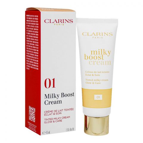 Clarins Paris Glow & Care Tinted Milky Boost Cream 01, 45ml