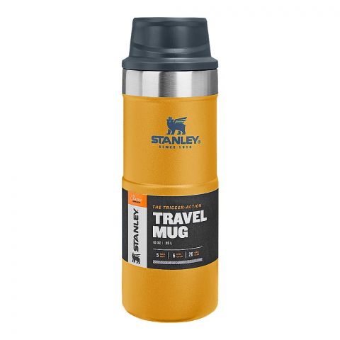 Stanley Classic Series The Trigger Action Travel Mug, 0.35 Liter, Saffron, 10-09848-056