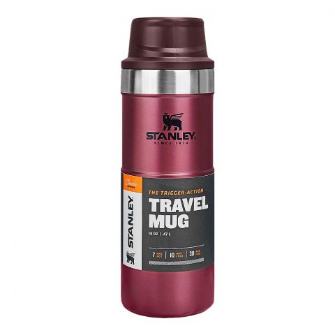 Stanley Classic Series The Trigger Action Travel Mug, 0.47 Liter, Wine, 10-06439-120