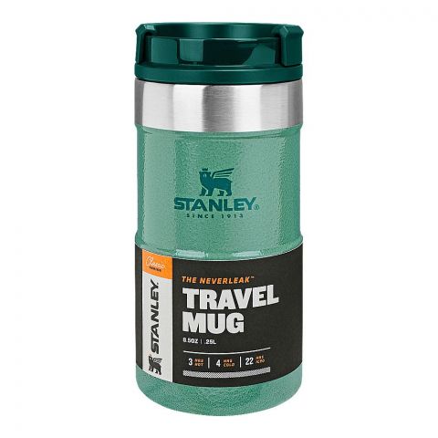 Stanley Classic Series Never Leak Travel Mug, 0.25 Liter, Hammertone Green, 10-09856-006