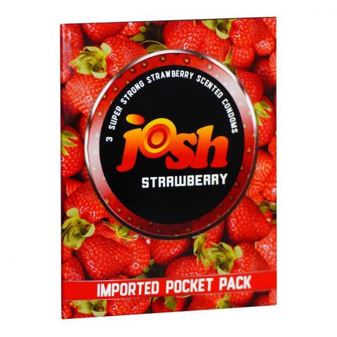 Josh Strawberry Condom, 3-Pack