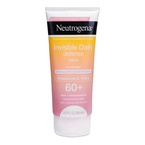 Neutrogena Invisible Daily Defense Fragrance-Free Lotion Sunscreen SPF-60, 88ml