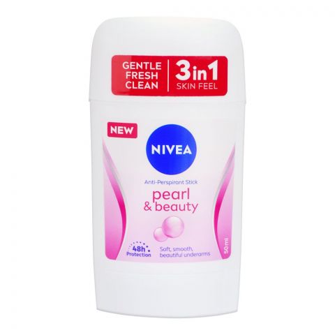 Nivea Anti-Perspirant Soft Smooth Pearl & Beauty Deodorant Stick, For Women, 50ml
