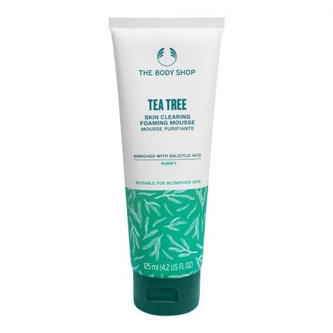 The Body Shop Tea Tree Skin Clearing Foaming Mousse, For Blemished Skin, 125ml