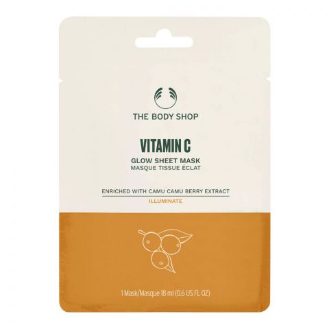The Body Shop Vitamin C Illuminate Glow Sheet Mask, 18ml