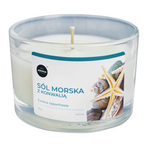 Aroma Home Sea Salt With Lily Of The Valley Scented Candle, 115g