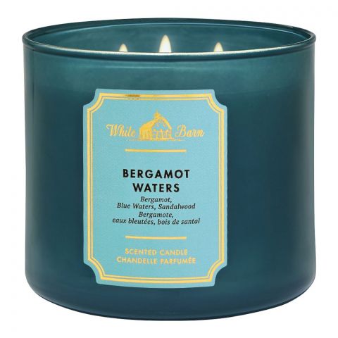 Bath & Body Works White Barn Bergamot Waters Scented Candle, 411g