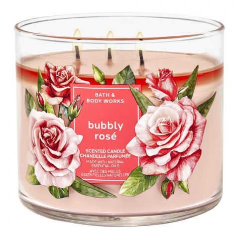 Bath & Body Works Bubbly Rose Scented Candle, 411g