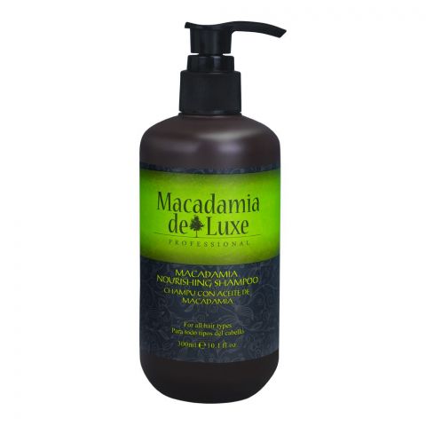 Macadamia De Luxe Macadamia Nourishing Shampoo, For All Hair Types, 300ml
