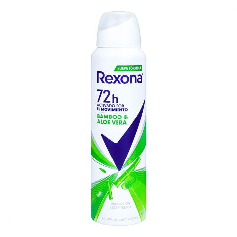 Rexona Women Bamboo & Aloe Vera 72H Motion Activated Deodorant Spray, For Women, 150ml
