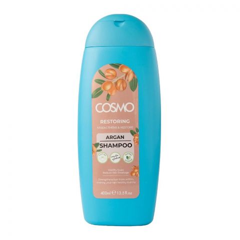Cosmo Argan Restoring Shampoo, Reduce Hair Breakage, 400ml
