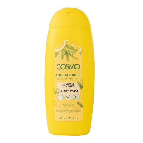 Cosmo Lemon & Tea Tree Anti-Dandruff Shampoo, Reduce Hair Fall, 400ml