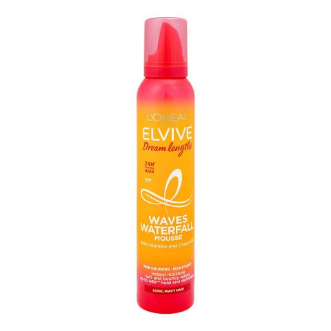 L'Oreal Paris Elvive Dream Lengths Waves Waterfall Mousse, For Long/Wavy Hair, 200ml