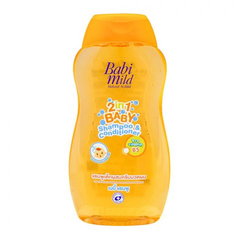 Babi Mild 2-In-1 Baby Shampoo & Conditioner, 200ml