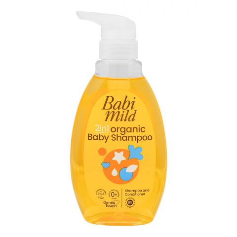 Babi Mild 2-In-1 Organic Baby Shampoo & Conditioner, 380ml