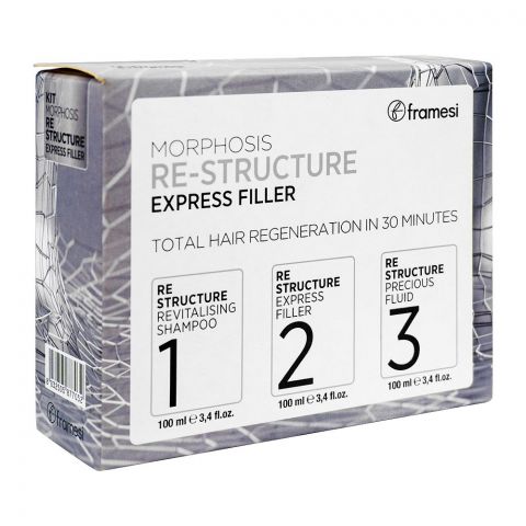 Framesi Morphosis Hair Re-Structure Express Filler Kit, 3 x 100ml
