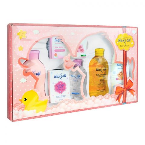 Nexton Baby Gift Set, Pink, 6-Pack, 92202