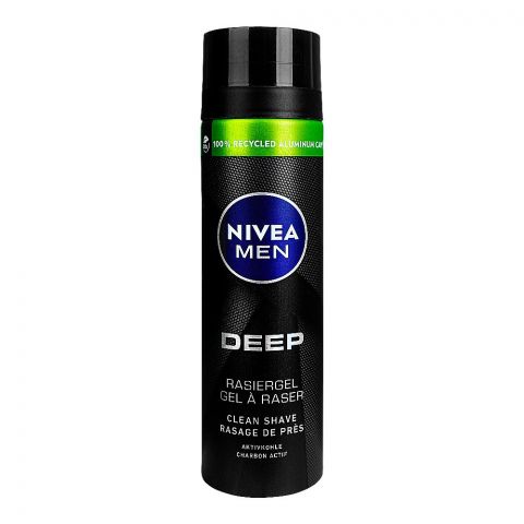 Nivea Men Deep Clean Carbon Activated Shaving Gel ,200ml