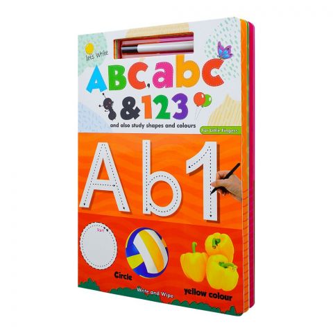 Paramount Let's Write Abc, abc & 123 and also study shapes and colors, Book For Little Fingers