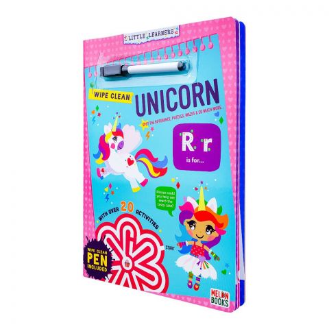 Paramount Wipe Clean Unicorn, Book For Kids, Pen Included