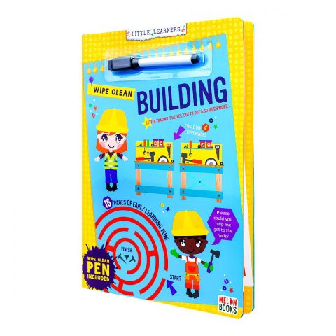 Paramount Wipe Clean Building, Book For Kids, Pen Included