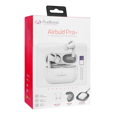 Audionic 3rd Generattion Wireless Earbuds Airbud Pro+ White