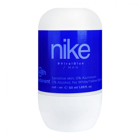 Nike Men Viral Blue 48H Deodorant Roll On, 50ml