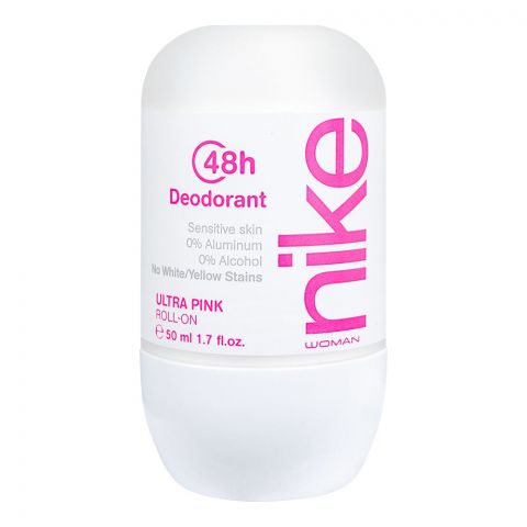 Nike Woman Ultra Pink 48H Deodorant Roll On, 50ml